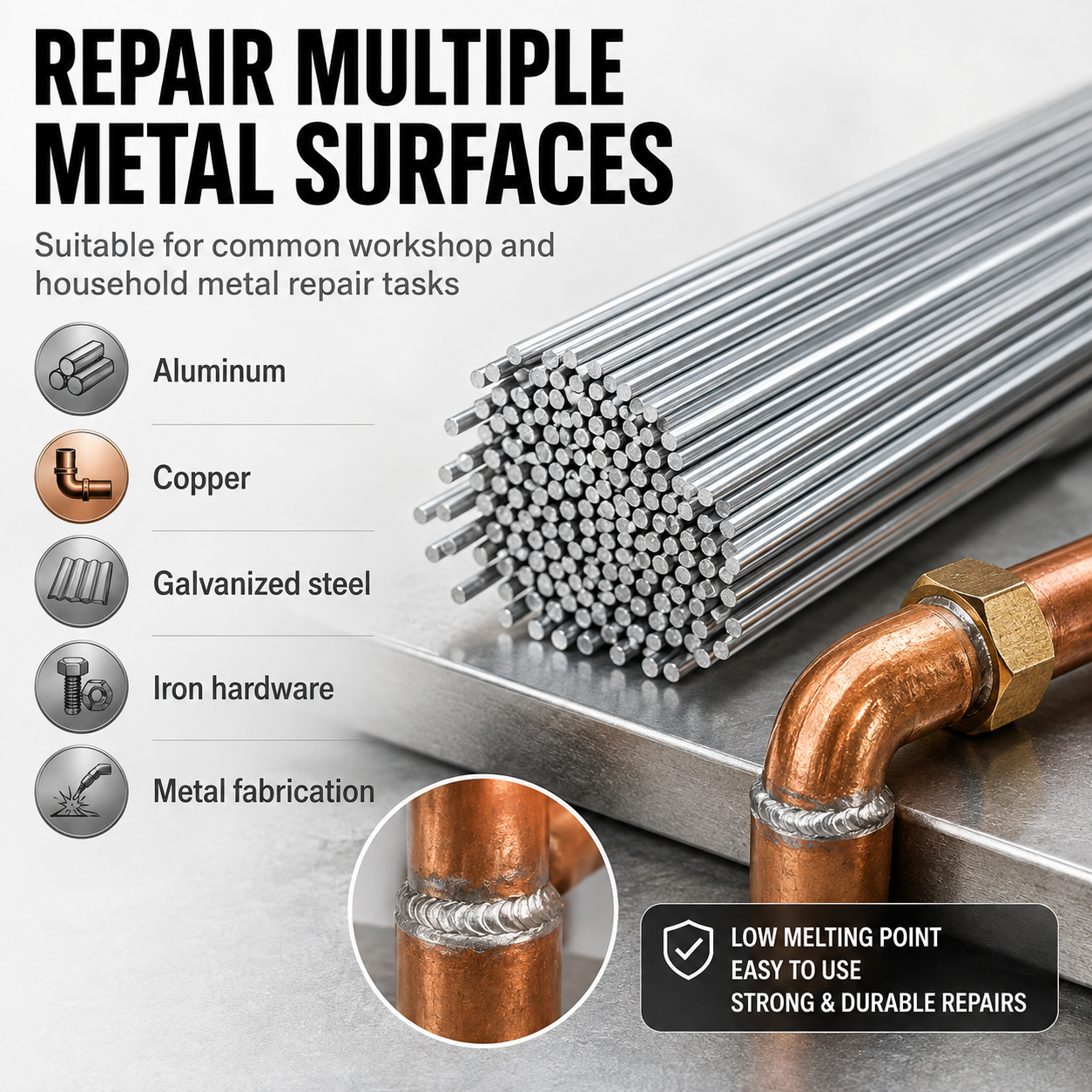 🏗️🌟  Aluminium Welding Rods – Repair engine blocks, gearboxes, loading ramps & more. Easy to melt – no expensive equipment needed! 💰✅