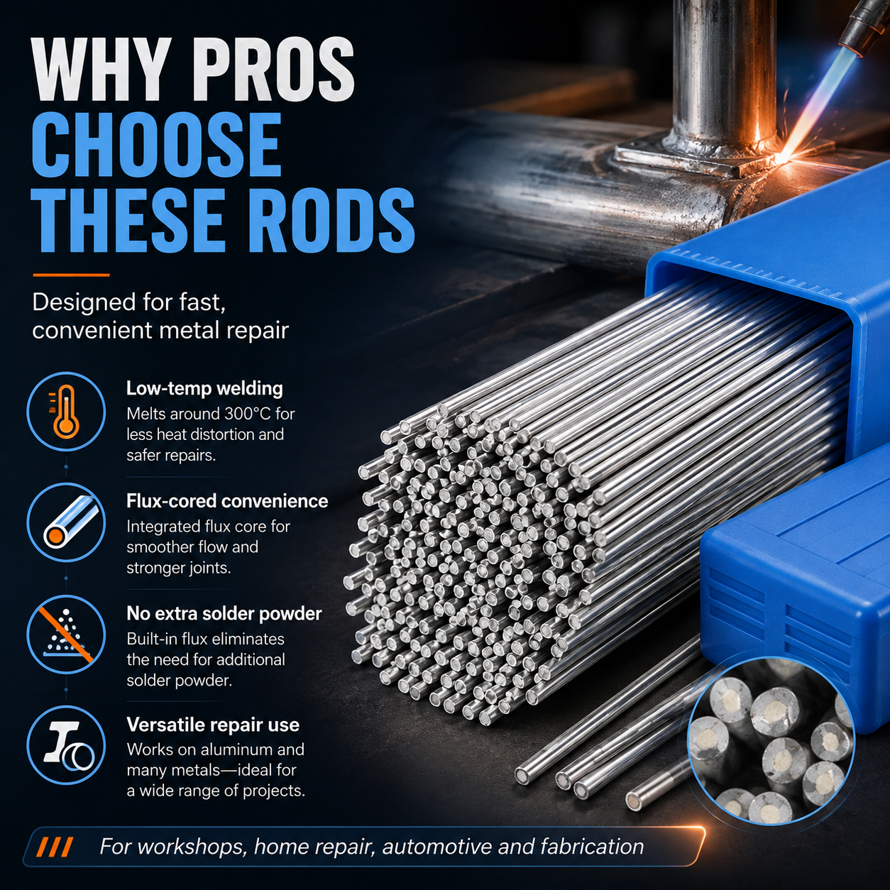 🏗️🌟  Aluminium Welding Rods – Repair engine blocks, gearboxes, loading ramps & more. Easy to melt – no expensive equipment needed! 💰✅