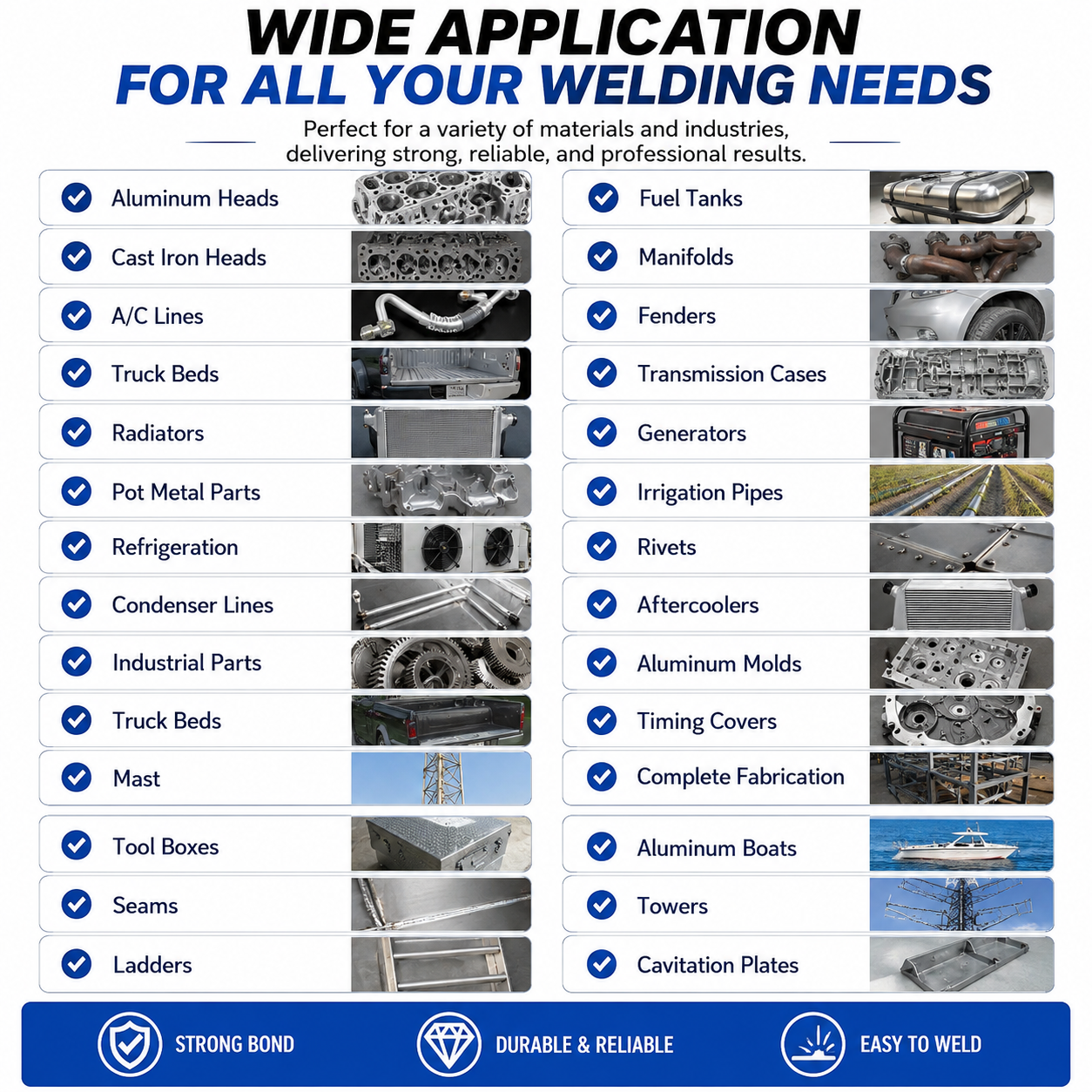 🏗️🌟  Aluminium Welding Rods – Repair engine blocks, gearboxes, loading ramps & more. Easy to melt – no expensive equipment needed! 💰✅