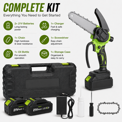 🌿 50% OFF 6-Inch Brushless Cordless Mini Chainsaw ⚡ Cut Faster & Easier
