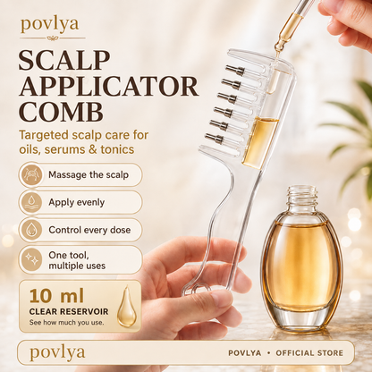 💧 Scalp Serum Applicator Comb – Refillable Oil Applicator
