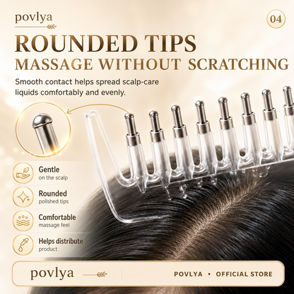 💧 Scalp Serum Applicator Comb – Refillable Oil Applicator