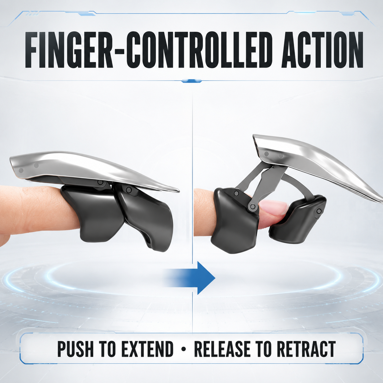🐺 Retractable Mechanical Wolf Claw Finger Fidget Toy
