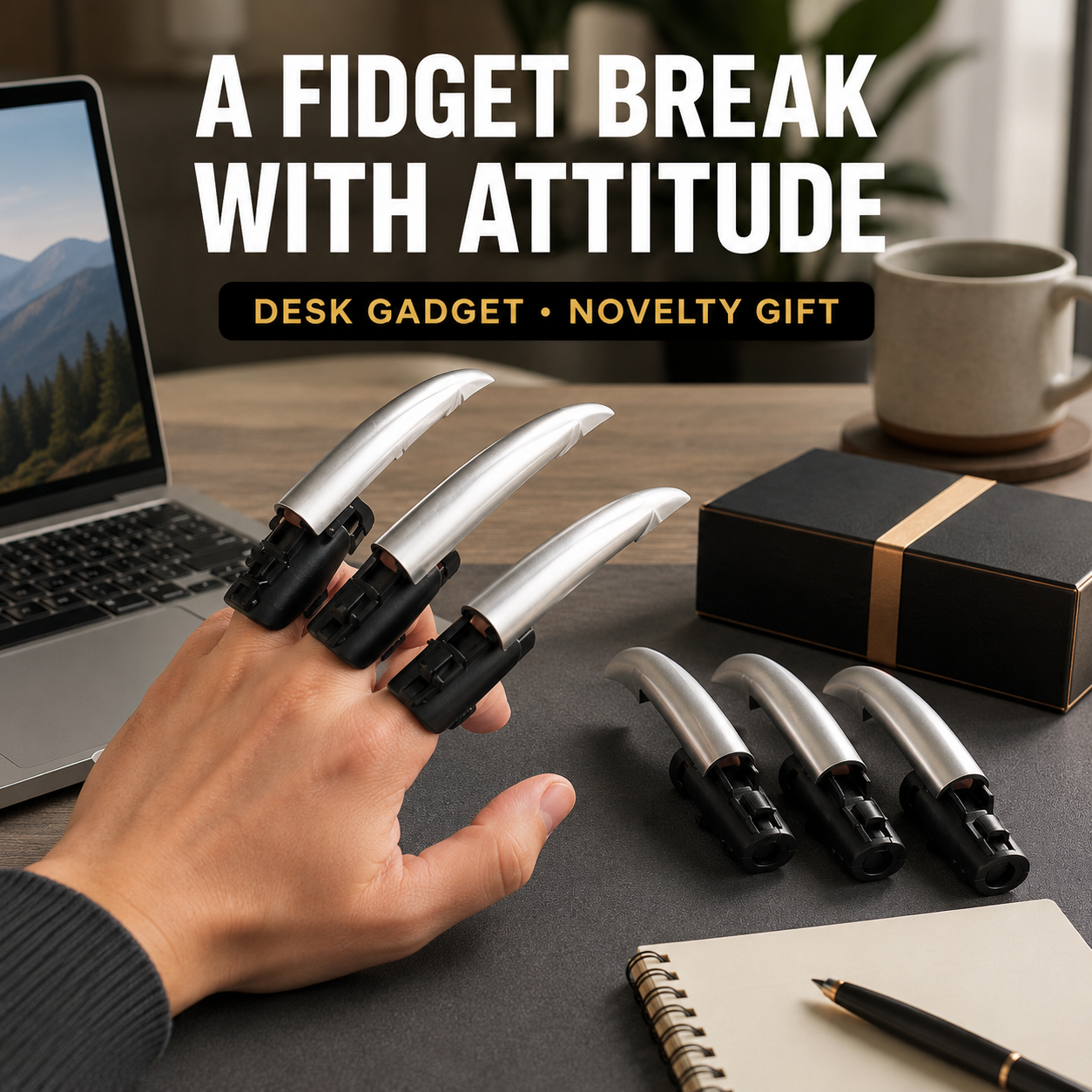 🐺 Retractable Mechanical Wolf Claw Finger Fidget Toy