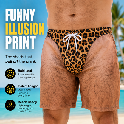 😂 Novelty Prank Swim Trunks – Funny Quick-Dry Beach Shorts