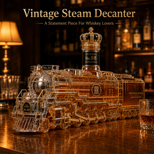 🚂 Vintage Steam Locomotive Decanter – 750ml Collectible Bar Display Bottle