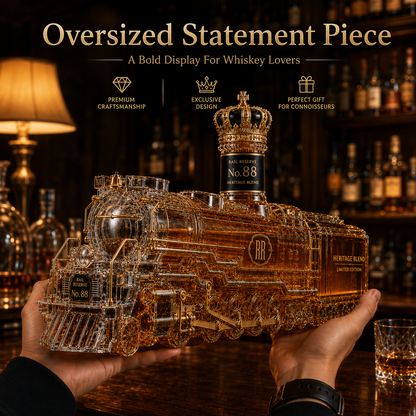 🚂 Vintage Steam Locomotive Decanter – 750ml Collectible Bar Display Bottle