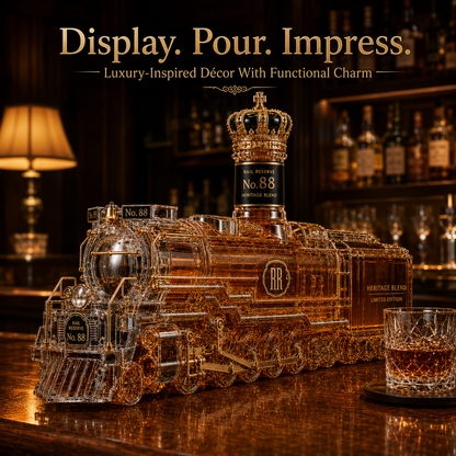 🚂 Vintage Steam Locomotive Decanter – 750ml Collectible Bar Display Bottle