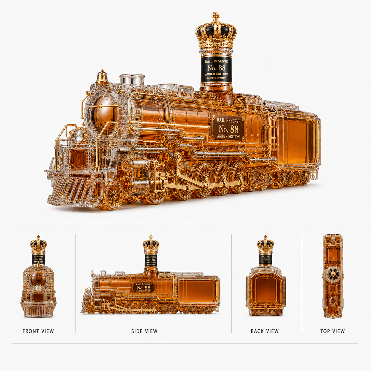 🚂 Vintage Steam Locomotive Decanter – 750ml Collectible Bar Display Bottle