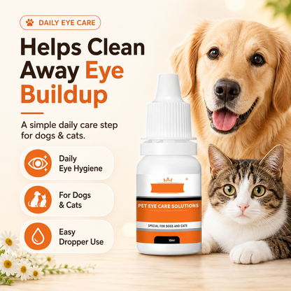 🐾 Pet Eye Wash Drops – Tear Stain Cleanup & Daily Eye-Area Care