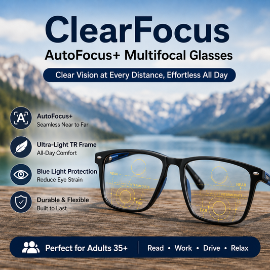 🔥  AutoFocus+ Multifocal Glasses | Near-to-Far Vision for Adults 35+