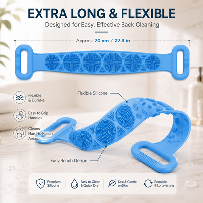 🔥49% OFF🌈 4-Pack Silicone Back Scrubber Set