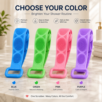 🔥49% OFF🌈 4-Pack Silicone Back Scrubber Set