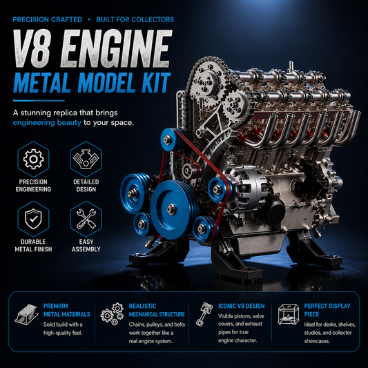 🏎️🛠️The Ultimate Desktop Masterpiece: Miniature V8 Small-Block Static Model Kit