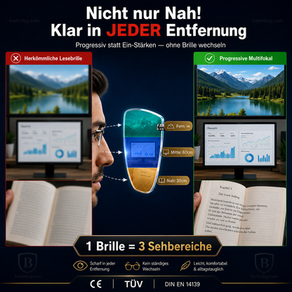 Rahmenlose, ultraleichte Lesebrille mit Diamantschliff