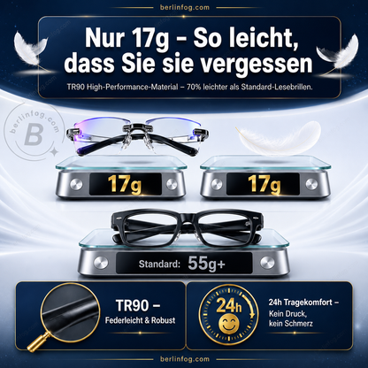 Rahmenlose, ultraleichte Lesebrille mit Diamantschliff