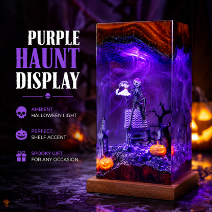 🎃 Glowing Halloween Resin Diorama Lamp – Spooky Gothic Night Light 👻