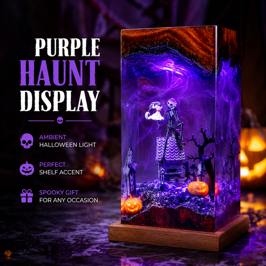 🎃 Glowing Halloween Resin Diorama Lamp – Spooky Gothic Night Light 👻