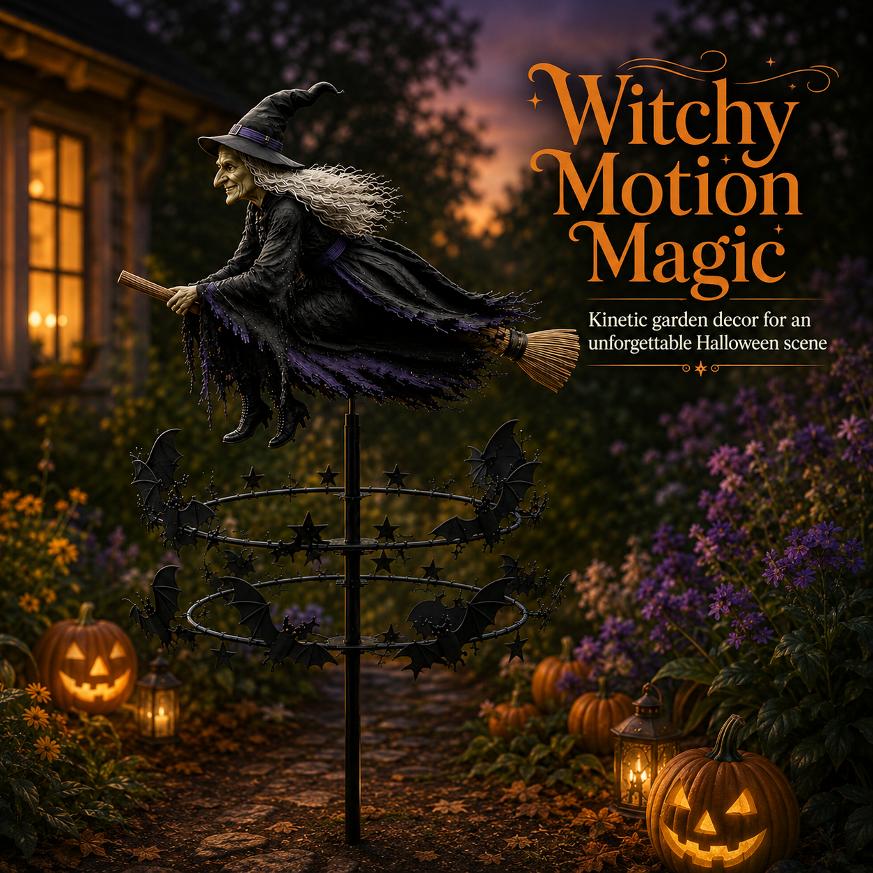 🔥 Limited time 70% OFF – 🧙‍♀️ The Enchanted Witch Garden Wind Spinner