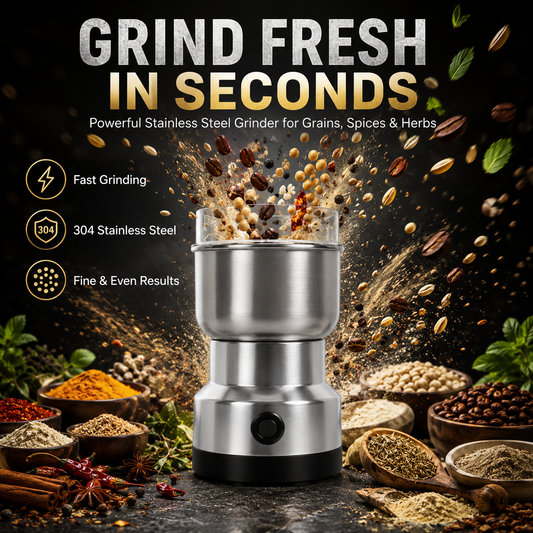 🌿 High-Speed Stainless Steel Grinder – Fresh Spice, Grain & Coffee Grinding ⚡