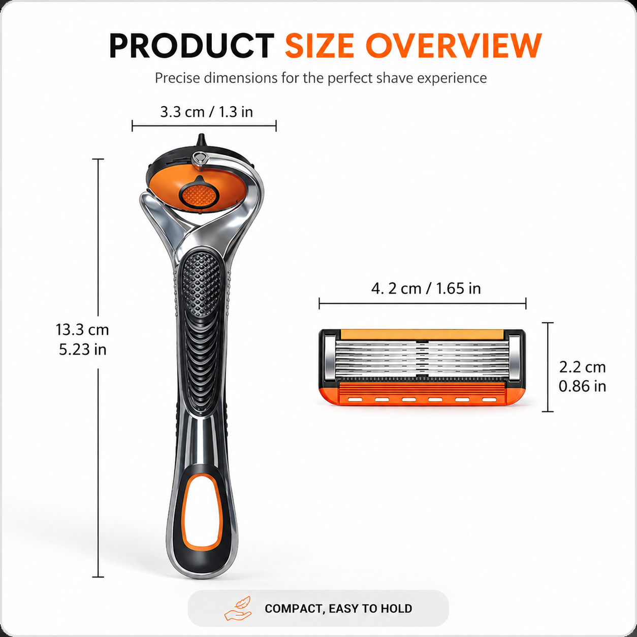 🪒 6-Blade Razor Set – 📦 48 Refills Included – Smooth Glide, Precision Shave for Daily Grooming & Gifting