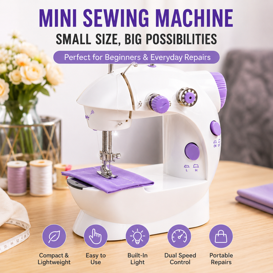 🧵 Mini Electric Sewing Machine – Compact Household Repair & Craft Tool ✨