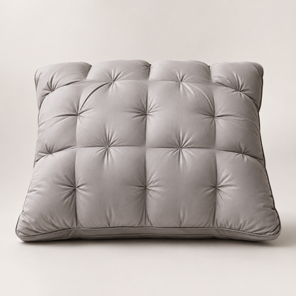 🛏️ Tufted Cooling Pillow – Ice Silk Breathable, Machine Washable