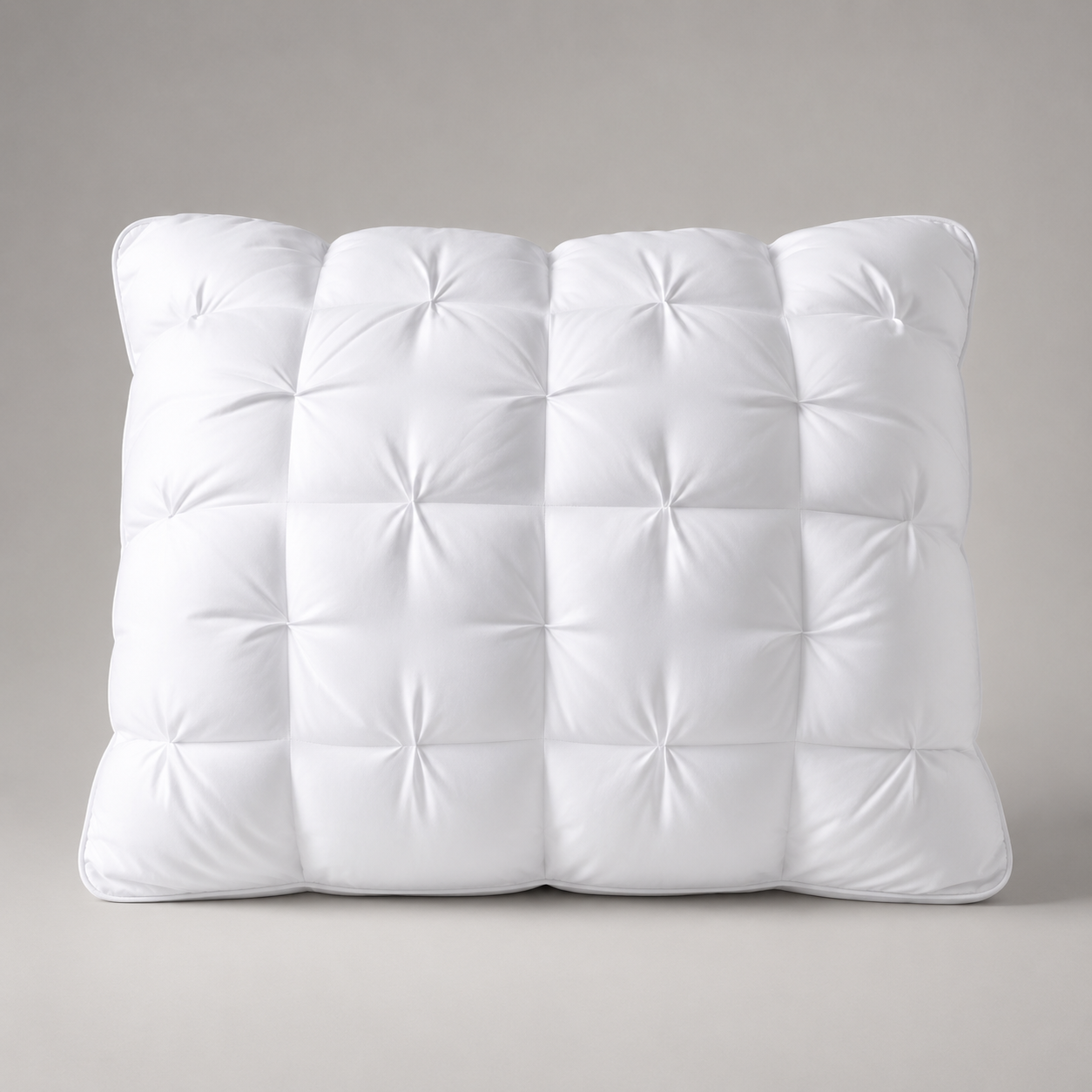 🛏️ Tufted Cooling Pillow – Ice Silk Breathable, Machine Washable