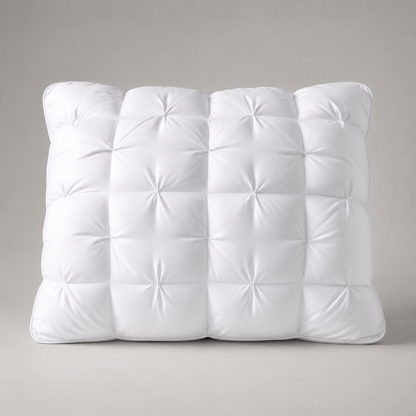 🛏️ Tufted Cooling Pillow – Ice Silk Breathable, Machine Washable