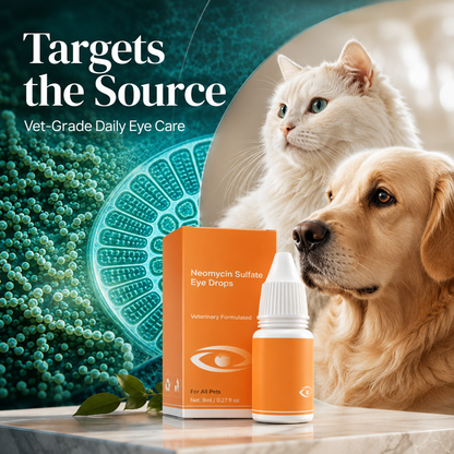 🐶🐱 Neomycin Pet Eye Drops – Vet-Grade Tear Stain Remover for Dogs & Cats ✨