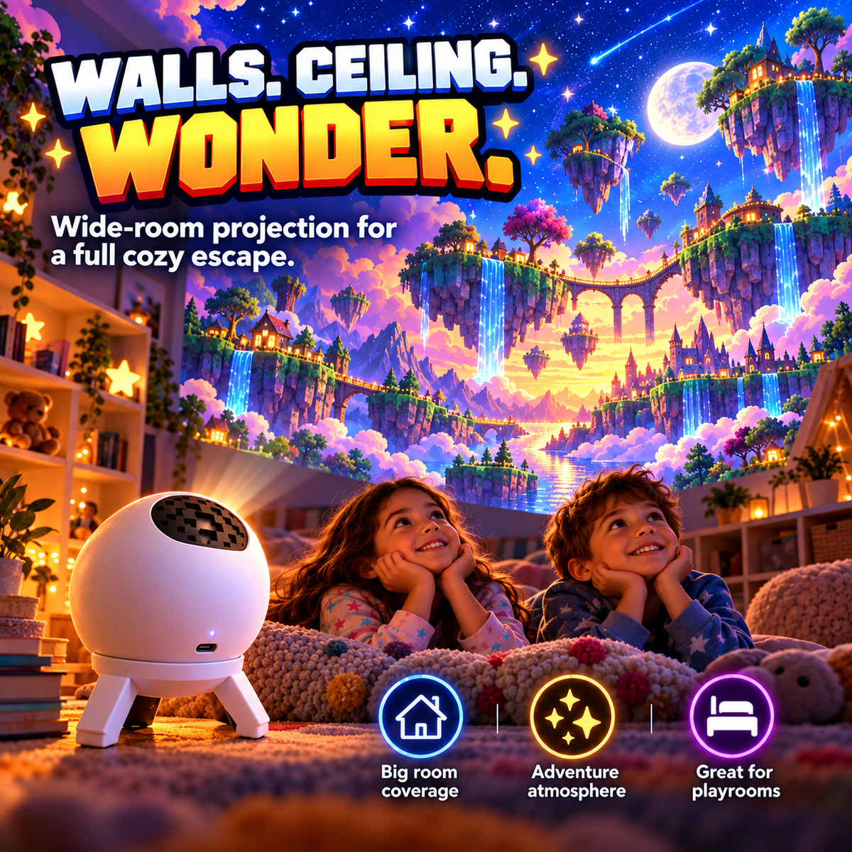 ✨ Fantasy Room Projector – Turn Bedtime Into a Magical Adventure