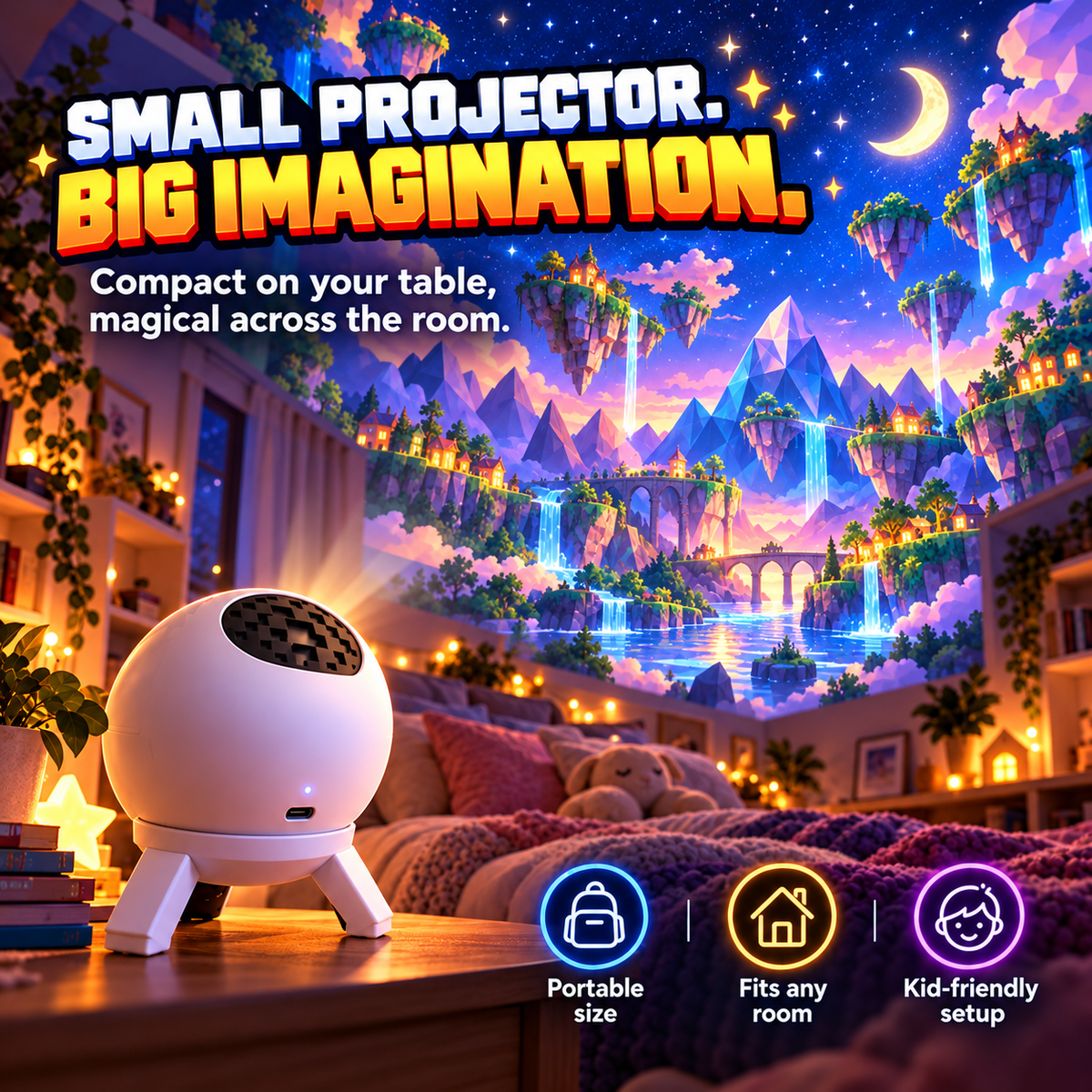 ✨ Fantasy Room Projector – Turn Bedtime Into a Magical Adventure