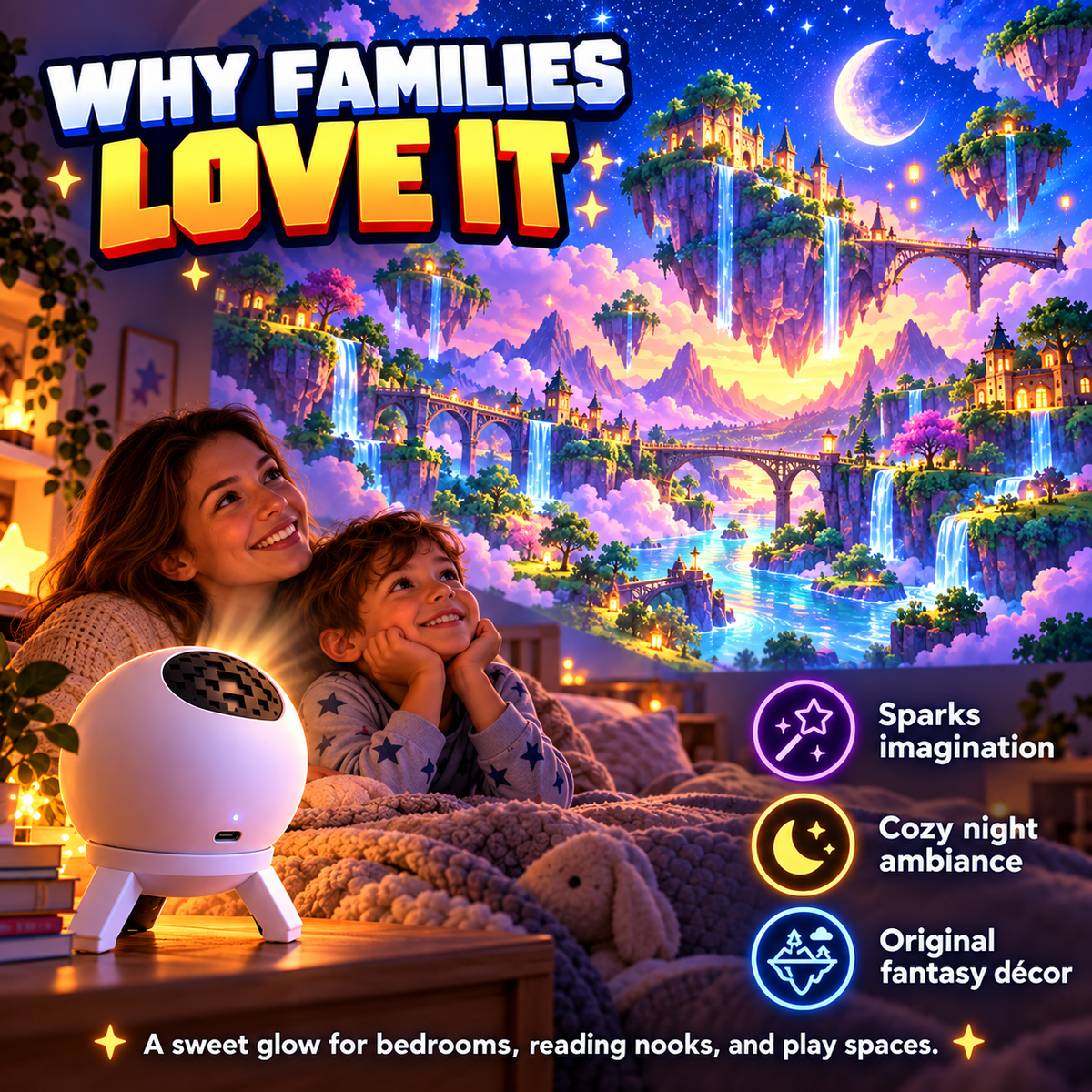 ✨ Fantasy Room Projector – Turn Bedtime Into a Magical Adventure