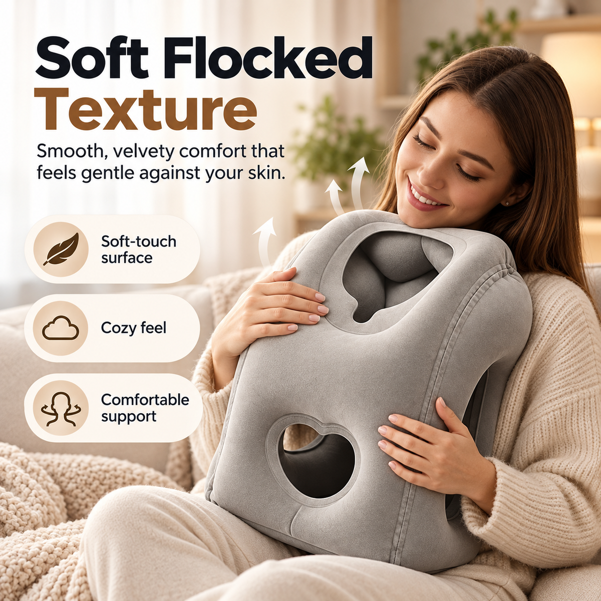 ✈️ Inflatable Travel Pillow - 360° Ergonomic Neck & Head Support Cushion 😴