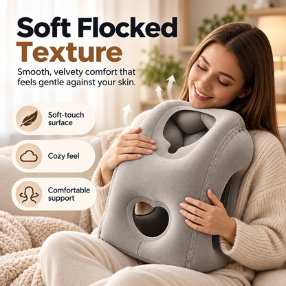 ✈️ Inflatable Travel Pillow - 360° Ergonomic Neck & Head Support Cushion 😴