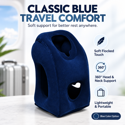 ✈️ Inflatable Travel Pillow - 360° Ergonomic Neck & Head Support Cushion 😴