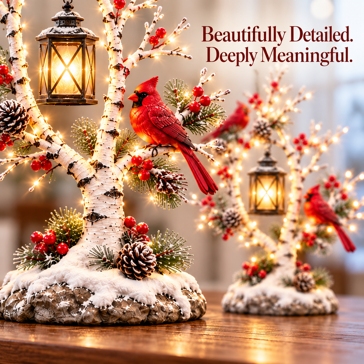 ❤️ 50% OFF Cardinal Winter Lantern Tree – Snowy Lighted Home Décor 🏮