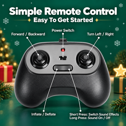 🦖 Remote Control Inflatable Dinosaur Toy with 2.4G Controller 🎮