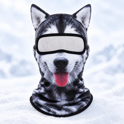 ✨3D Cat Ski Mask with Ears – Funny Windproof Balaclava for Skiing & Festivals