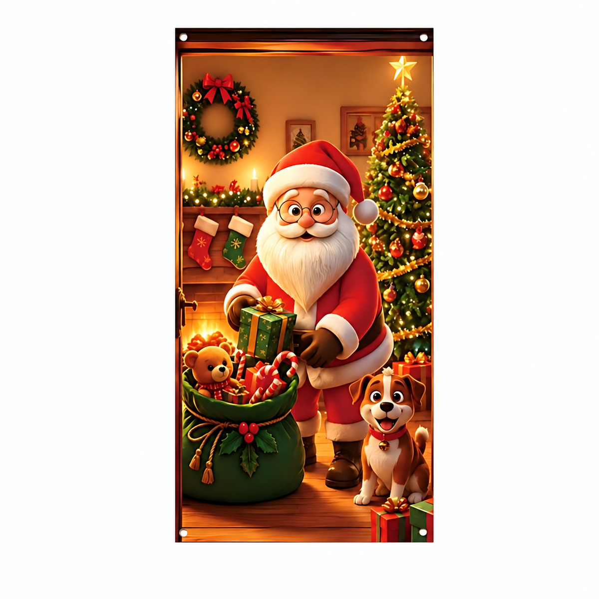 🎅 50% OFF 🎄 Christmas Santa Door Cover – Turn Your Door Into Holiday Magic
