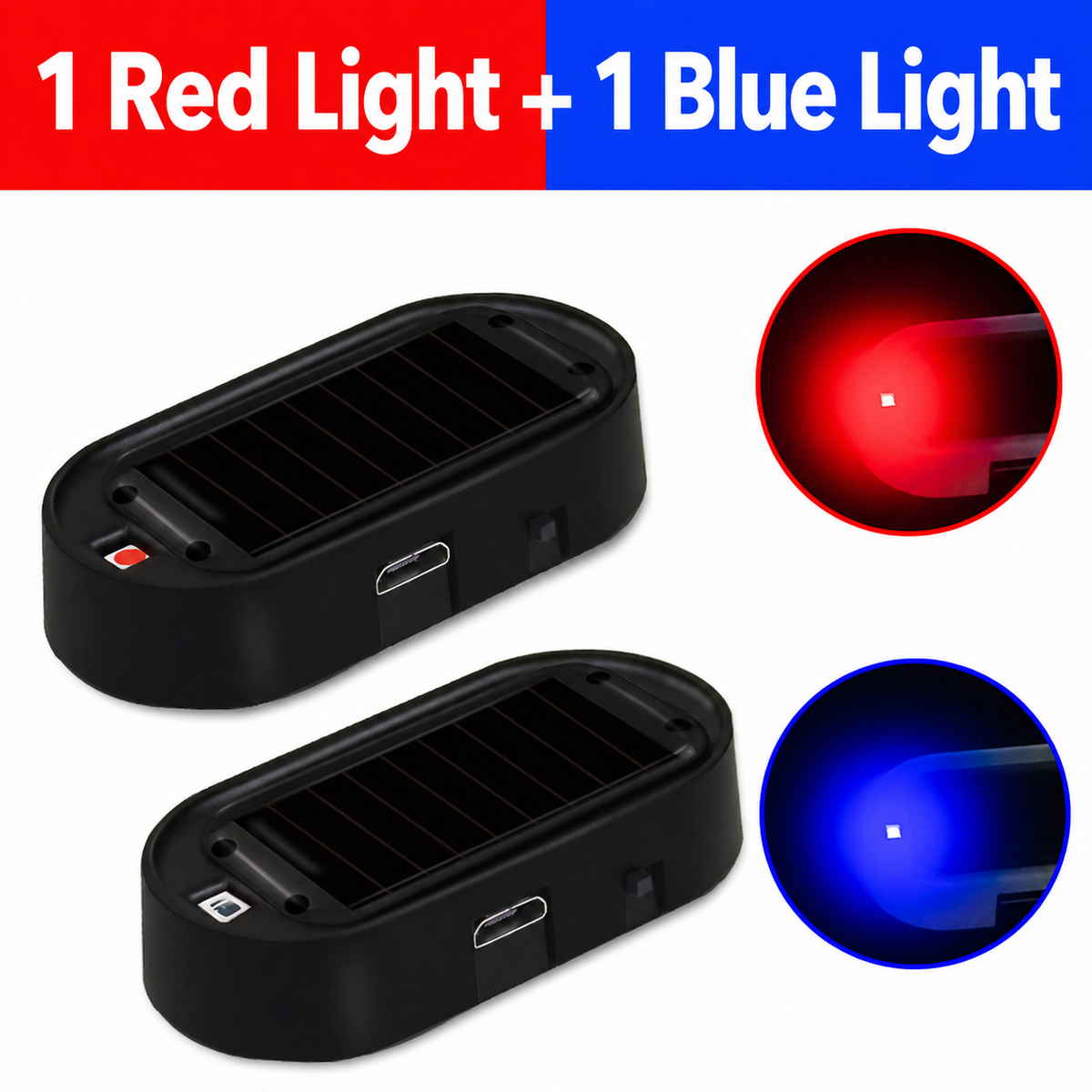🚗 53% OFF Solar Car Security Warning Light – Wireless Flashing LED Deterrent