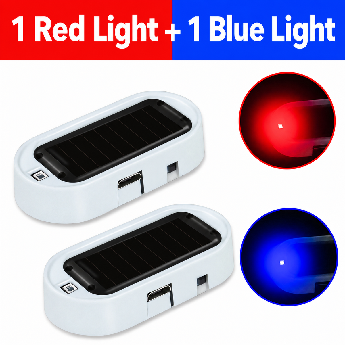🚗 53% OFF Solar Car Security Warning Light – Wireless Flashing LED Deterrent