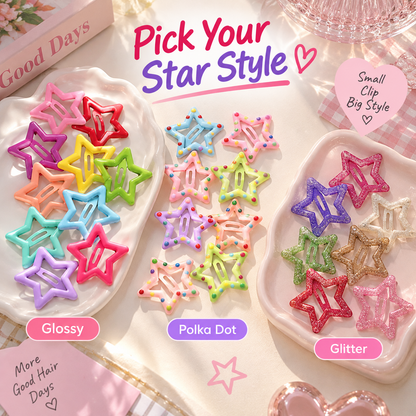 🔥 50% OFF Colorful Y2K Star Hair Clips ⭐ Cute & Easy Everyday Style