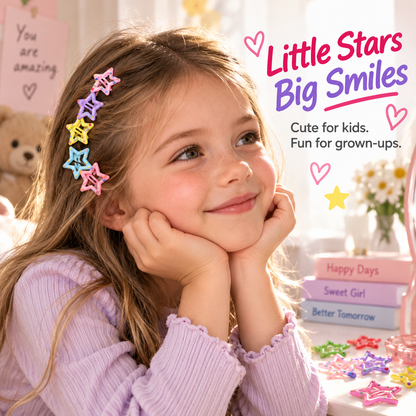 🔥 50% OFF Colorful Y2K Star Hair Clips ⭐ Cute & Easy Everyday Style