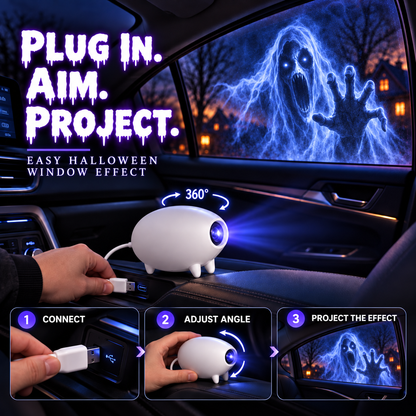 🎃 50% OFF Halloween Window Projector – Spooky Ghost Projection Decor With USB Powered Setup