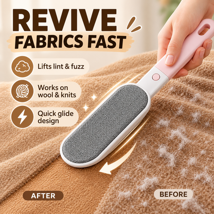 🧺 4-in-1 Clothes Lint Remover Brush – Double-Sided Fabric & Pet Hair Cleaner ✨