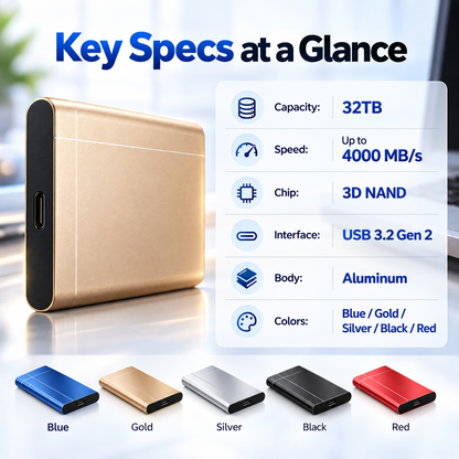 🔥50% OFF ✅High-speed portable solid-state drive (SSD)