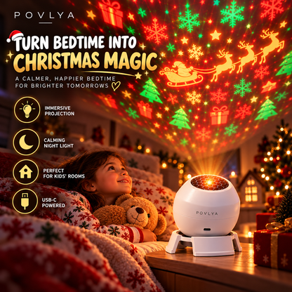 🎄 Christmas Projector Light for Walls & Ceilings, USB Powered ✨