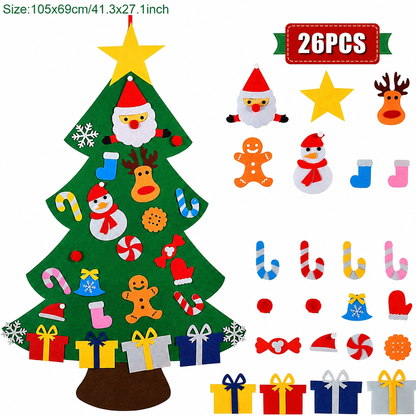 🎄 Kids DIY Felt Christmas Tree – Create, Decorate & Make Holiday Memories ✨🎁