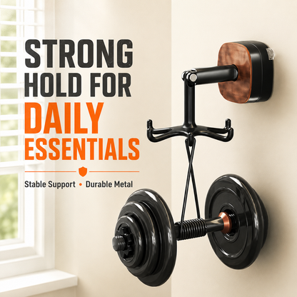 🍳 360° Rotating Kitchen Utensil Holder Space-Saving Hooks ✨